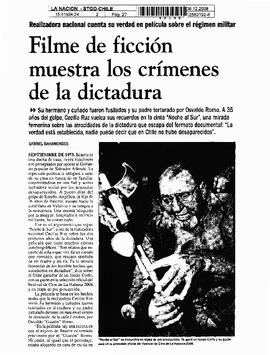 Filme de ficción muestra los crímenes de la dictadura.