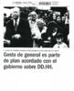 Gesto de general es parte de plan acordado con el gobierno sobre DD.HH