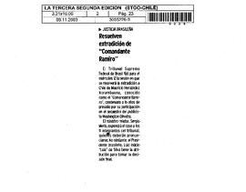 Resuelven extradición del "Comandante Ramiro"