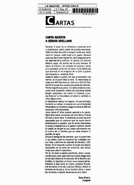 Carta abierta a Sergio Arellano.