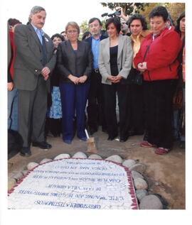 Visita de la presidenta Michelle Bachelet a Villa Grimaldi