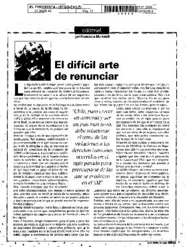 El difícil arte de renunciar.