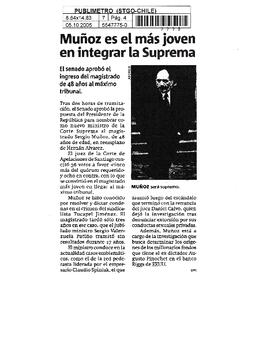 Muñoz es el más jóven en integrar la Suprema.