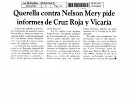 Querella contra Nelson Mery pide informes de Cruz Roja y Vicaría