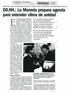 DD.HH.: La Moneda prepara agenda para extender clima de unidad
