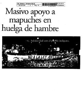 Masivo apoyo a mapuches en huelga de hambre