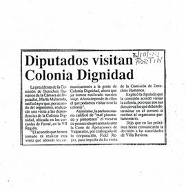 Diputados visitan Colonia Dignidad