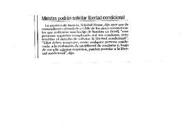 Miristas podrán solicitar libertad condicional