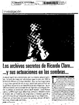 Los archivos secretos de Ricardo Claro... y sus actuaciones en las sombras...