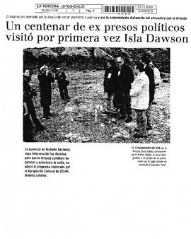 Un centenar de ex presos políticos visitó por primera vez Isla Dawson