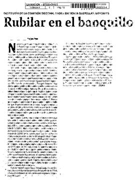 Rubilar en el banquillo.