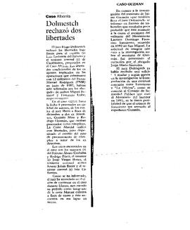 Dolmestch rechazó dos libertades