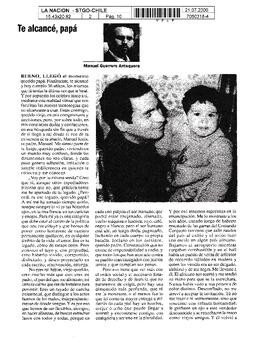 Te alcancé, papá.