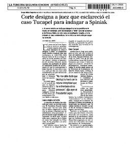 Corte designa a juez que esclareció el caso Tucapel para indagar a Spiniak