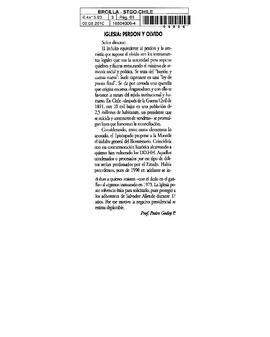 Iglesia: Perdón y olvido