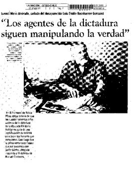 "Los agentes de la dictadura siguen manipulando la verdad".
