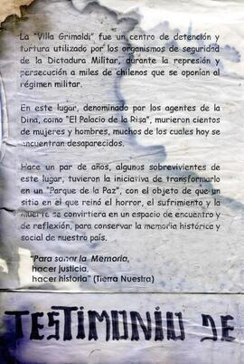 Testimonio de Michelle Bachelet
