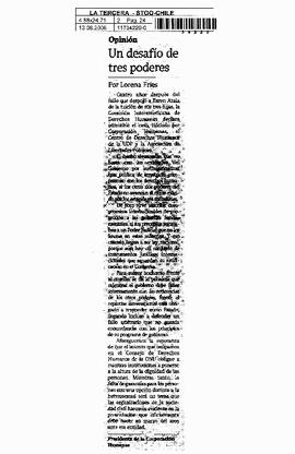 Un desafío de tres poderes.