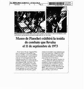 Museo de Pinochet exhibirá la tenida de combate que llevaba el 11 de Septiembre de 1973.