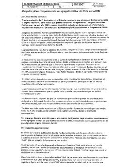 Abogados piden comparecencia de agregado militar de Chile en la ONU
