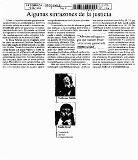 Algunas sinrazones de la justicia.