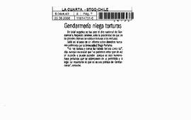 Gendarmería niega torturas.
