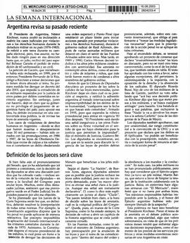 Argentina revisa su pasado reciente.