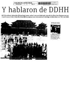 Y hablaron de DD.HH.