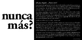 Nunca más? 60 años después…¿Nunca más?