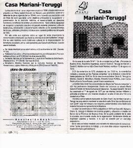 Anahí Asociación. Casa Mariani-Teruggi.