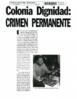 Colonia dignidad: crimen permanente