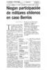 Niegan participación de militares chilenos en caso Berríos