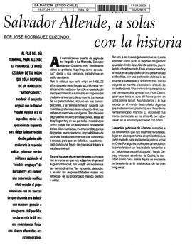 Salvador Allende, a solas con la historia