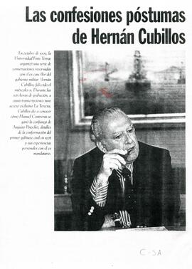 Las confesiones póstumas de Hernán Cubillos