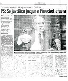 PS: se justifica juzgar a Pinochet afuera