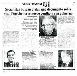 Socialistas buscan evitar que documento sobre caso Pinochet cree nuevo conflicto con gobierno