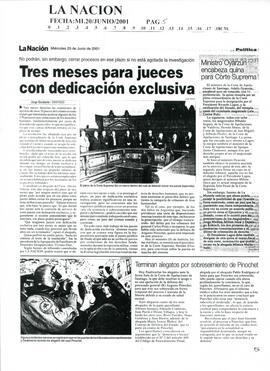 Tres meses para jueces con dedicación exclusiva/ Terminan alegatos por sobreseimiento de Pinochet