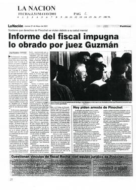 Informe del fiscal impugna lo obrado por juez Guzmán