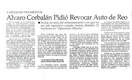 Álvaro Corbalán pidió revocar auto de reo