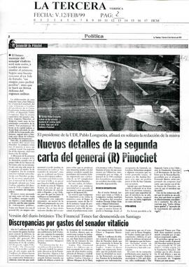 Nuevos detalles de la segunda carta del general (R) Pinochet