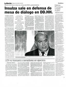 Insulza sale en defensa de mesa de dialogo en DD:HH