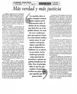 Más verdad y más justicia