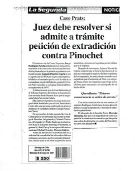 Caso Prats: Juez debe resolver si admite a trámite petición de extradición contra Pinochet