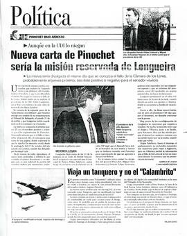 Nueva carta de Pinochet sería la misión reservada de Longueira