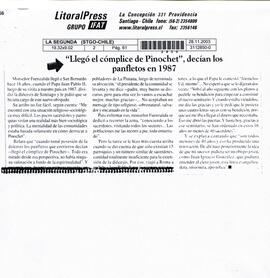 "Llegó el cómplice de Pinochet" decían los panfletos en el 1987