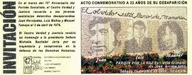 Acto conmemorativo a 32 años de su desaparición