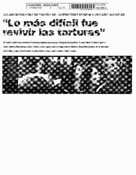 "lo más difícil fue revivir las torturas"