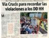 “Vía Crucis para recordar las violaciones a los DD.HH.”