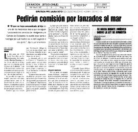 Pedirán comisión por lanzados al mar