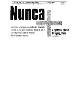 Nunca + Argentina, Brasil, Uruguay, Chile